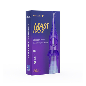 Box of 20 DragonHawk Mast Pro 2 Needle Cartridges - Medium Taper - Magnum Turbo