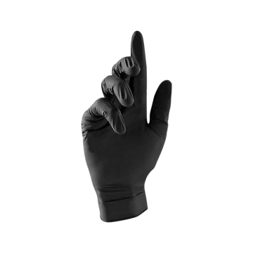 Box of 100 - Unigloves Unicare Black Nitrile Gloves