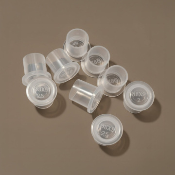 Bag of 1000 Organink Recycled Plastic Non Spill Tattoo Ink Cups - Clear