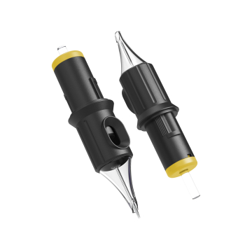 Box of 20 Ghost Black Needle Cartridges - Round Shader  Medium Taper