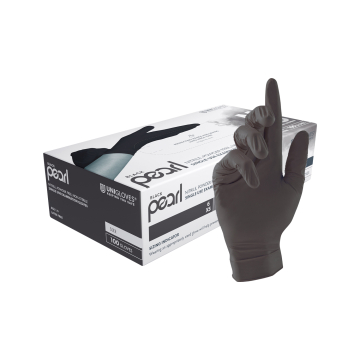Box of 100 Unigloves Black Pearl Nitrile Gloves
