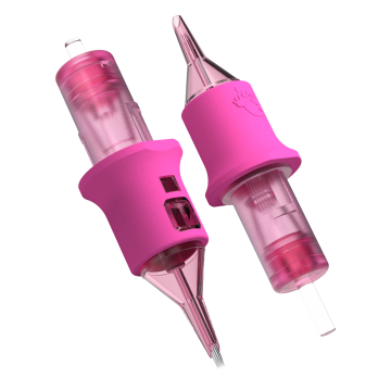 Box of 20 Ghost Pink Needle Cartridges - Stipple Shader Long Taper