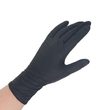 Box of 100 Saferly Black Latex Gloves - Case of 10