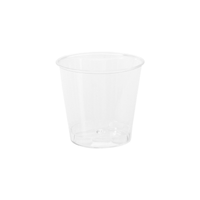 Pack of 100 Plastic Mini Rinse Cups 20 ml - Clear