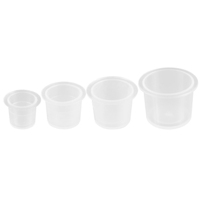 Pack of 100 Mixed Size Tattoo Ink Cups