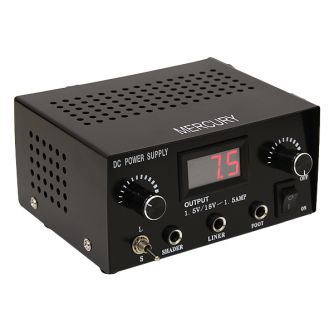 Mercury Dual Input Digital Tattoo Power Supply