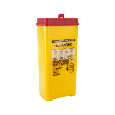 Flynther Tattoo Sharps Bin 1.5L Capacity