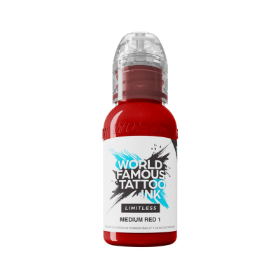 World Famous Limitless Tattoo Ink - Medium Red 1 30ml